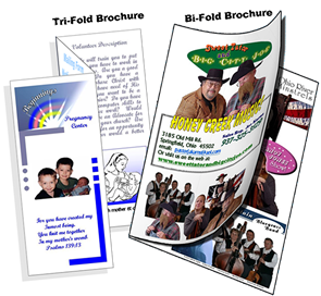 folded brochures with custom printing by CrossTimber